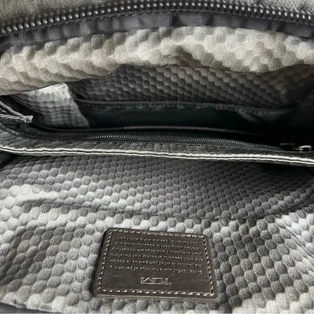 Tumi Alpha Bravo Knox Gray Brown Backpack Laptop Carryon Bag $595 MSRP